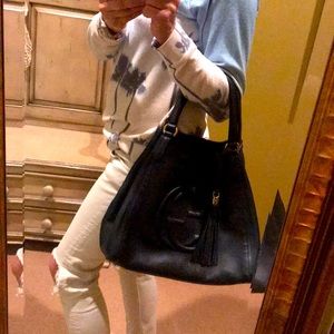 Gorgeous Navy Gucci shoulder bag with duster!